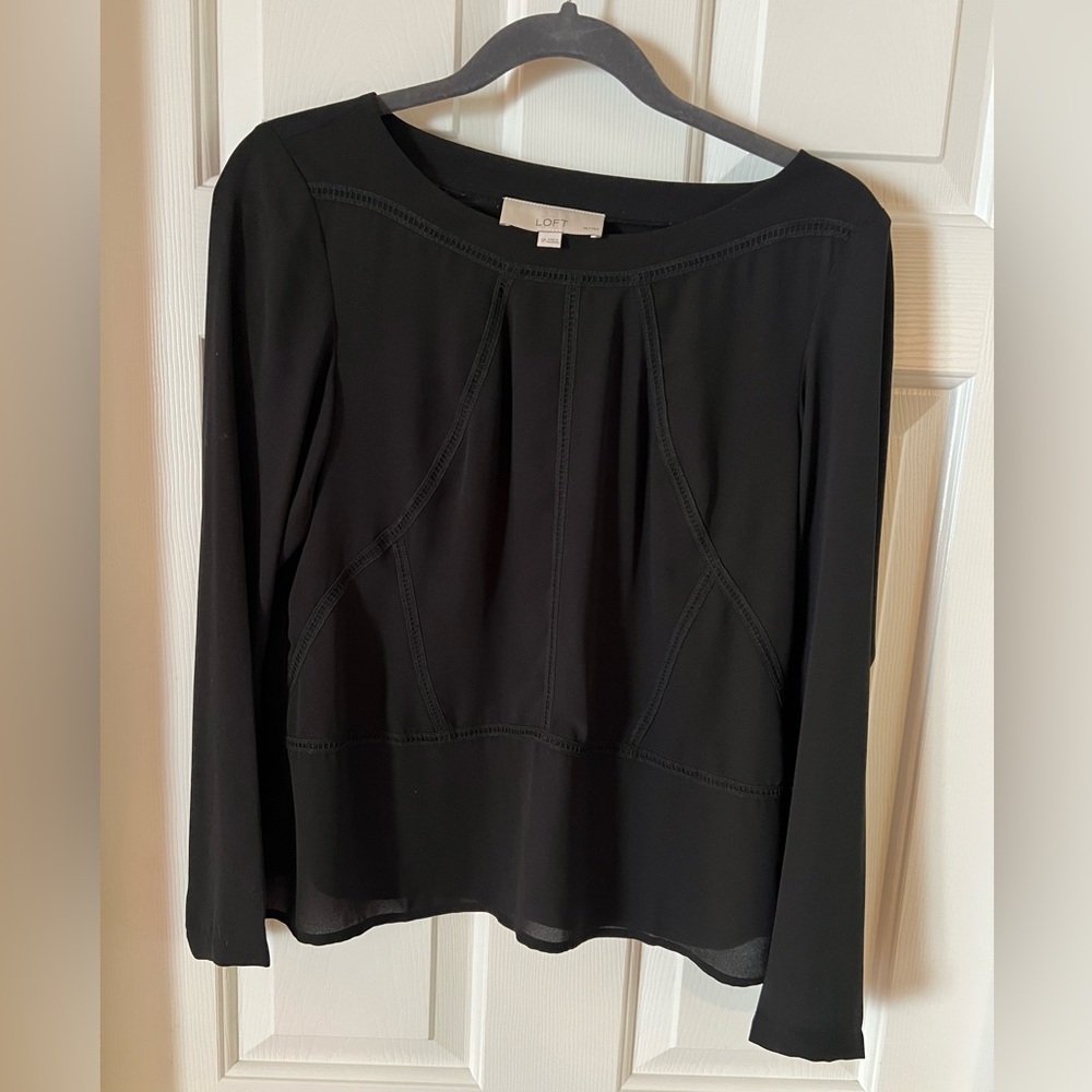 LOFT Black Blouse